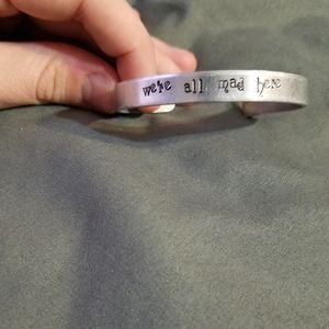 Alice in Wonderland- Silver Cuff Bracelet